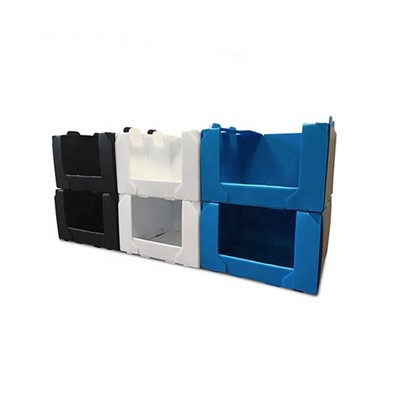 Corrugated plastik anpile posode